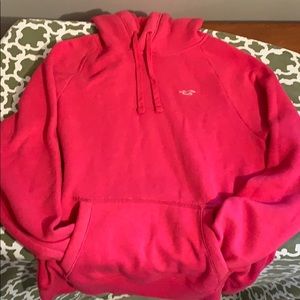 Pink Men’s Hollister stitched fleece hoodie